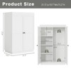 Buenhomino White Freestanding Modular Wardrobe Combo Armoires Closet,DIY Closet System with Wood Storage Drawers and Hanging Rods - 3 of 4