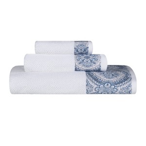 Medallion Cotton Jacquard Towel Set by Blue Nile Mills - 1 of 4