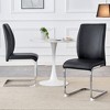 PAGED Simple Dining Chairs,PU Armless Chairs with Metal Legs for Home,Kitchen,Living Room,Restaurant - 2 of 4
