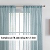 HLC.ME Penelope Faux Linen Textured Privacy Sheer Light Filtering Rod Pocket Curtains Panels, Set of 2 - 3 of 4