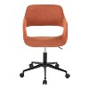 Sapphtopaz Modern Office Chair with Open Back Upholstered Height Adjustable Swivel Task Chair with Matel Base Vanity Chair for Home Office - 3 of 4