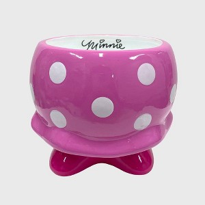 Disney Mickey Mouse & Friends Minnie Mouse Ceramic Indoor Outdoor Planter Pot Pink 5.75"x5.75x5.12" - 1 of 4