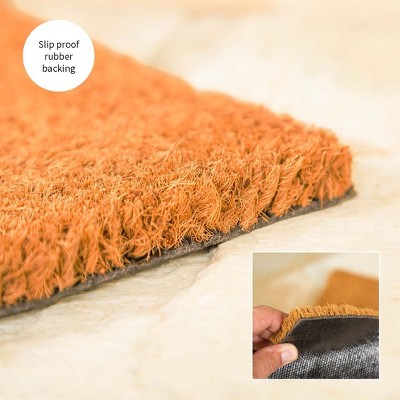 Halloween Welcome Coir Door Mat with Spider Design
