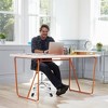 Costway Pneumatic Work Stool Rolling Swivel Task Chair Spa Office Salon w/Cushioned Seat - 4 of 4