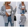 BLUEMING Womens Cardigan Sweater Strip Long Sleeve Open Front Button Down Knit Pockets Coat Casual Boho Cardigans - 2 of 3