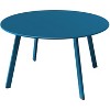 DOMETOUR 27.5 Inch Round Coffee Table Patio Side Table, Weather Resistant Outdoor Large Side Table - 2 of 4