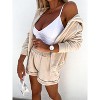 Mocamel Women's Sports Casual Hooded Zipper Sweater Solid Color Suit 2 Piece Set - 2 of 4