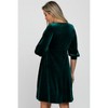 Pinkblush Green Velvet Wrap Front Babydoll Maternity Dress - 3 of 4