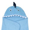 Lambs & Ivy Baby/Infant Luxury Cotton Terry Shark Hooded Bath Towel - 3 of 4
