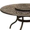 59" Contemporary Modern Mesh Lattice Aluminum Round Dining Table with Lazy Susan - Bronze - Oakland Living - image 4 of 4