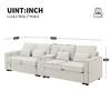 TiramisuBest 114.2" Upholstered Sofa with Console, Modular Sectional Sofa with Storage, Sideboard Buffet Style Design for Living Room - 4 of 4