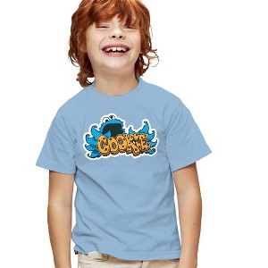 Boys' Sesame Street Cookie Monster Simple Graffiti Tag T-Shirt
