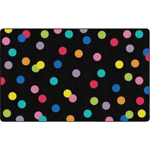 Flagship Carpets Just Teach Rainbow Polka Dots Area Rug - 1 of 4