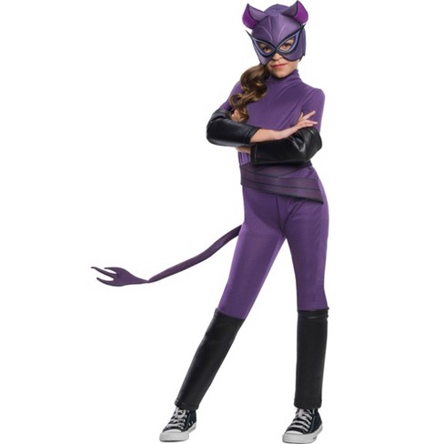 Ladies The Batman Selina Kyle Catwoman Catsuit Superhero DC Fancy Dress  Costume 