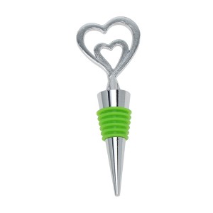 Unique Bargains Double Heart Stopper Aluminum Alloy TPE 4.37"x1.89"x0.79" 1 Pc - 1 of 3