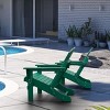 Folding Patio Accent Chair With Stackable Arm Rest,Ergonomic HDPE All-Weather Adirondack Chair,Patio Chair With Dual Cup Holder -The Pop Home - 2 of 4
