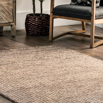Melrose Hand-Tufted Wool Rectangular 9' x 12' Brown Rug