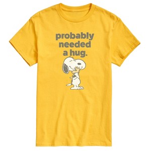 Men's - Peanuts - Snoopy Woodstock Need Hug Short Sleeve Graphic T-Shirt - 1 of 4