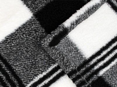 Cozy Sherpa Fleece Throw Blanket - Buffalo Plaid, Machine Washable