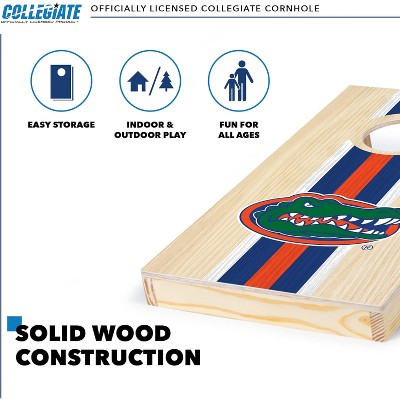 Florida Gators 1'x2' Solid Wood Cornhole Set with Bean Bags