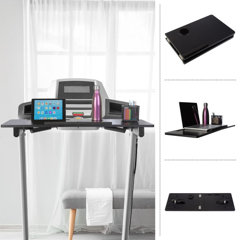 Rad Sportz Universal Treadmill Desk with Cupholder and Tablet Slot, Black, 4 of 8