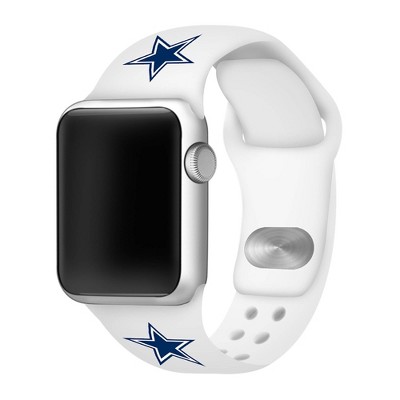 NFL Dallas Cowboys Apple Watch Compatible Silicone Band 42mm - White