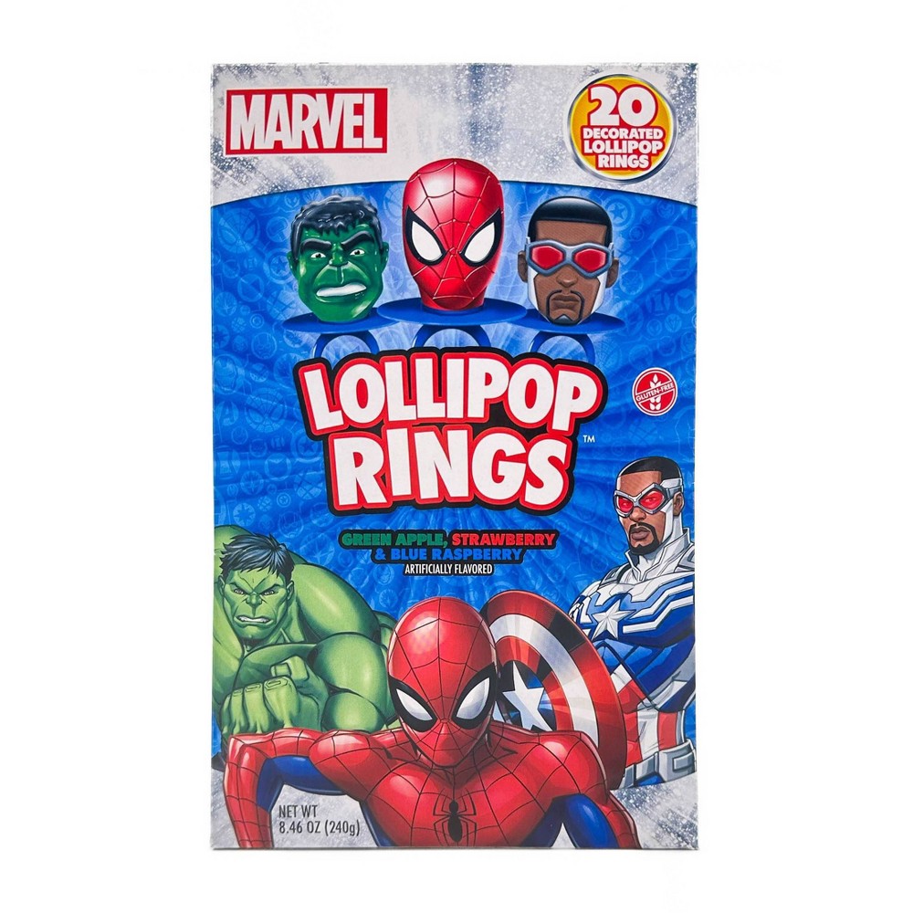 Marvel Valentine's Classroom Exchange Lollipop Rings - 8.46oz/20ct