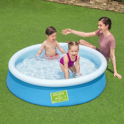 Blue Inflatable Round Vinyl Above Ground Pool for 6