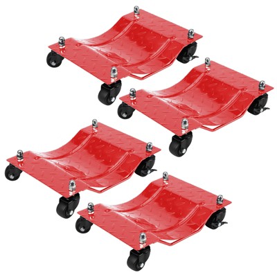 4 Pcs Car Dolly, 6000LBS Load Capacity Wheel Dolly, 12x16Inch Trailer Mover Vehicle Dolly, for Cars, Trucks, Trailers, Motorcycles