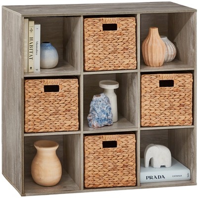 Cube Storage Organizer with Storage Bins Wooden Storage Cubes