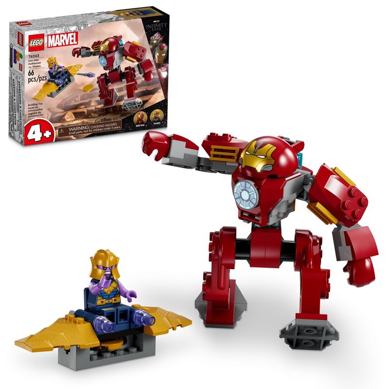 LEGO Marvel Iron Man Hulkbuster vs. Thanos Toy Building Set 76263, 1 of 8
