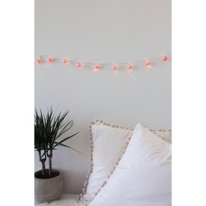 Perfect Holiday Rose Gold Moroccan Ball String Lights - Battery Operated - 1 of 3