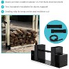 Sunnydaze Outdoor Adjustable Steel Log Rack Brackets with Accessory Kit - Black - 2 of 4