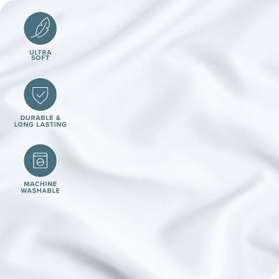 White Standard Hypoallergenic Microfiber Pillowcase Set