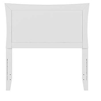 Metro Twin White Wood Headboard with Curved Design