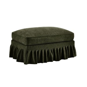 Kumasinova 19.3"H Soft Chenille Fabric Ottoman with Detachable Ruffle Skirt,High Density Foam Footrest Ottoman for Living Room - 1 of 4
