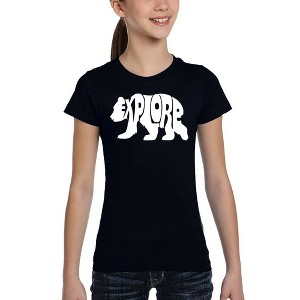 LA Pop Art Explore - Girl's Word Art T-Shirt - 1 of 4