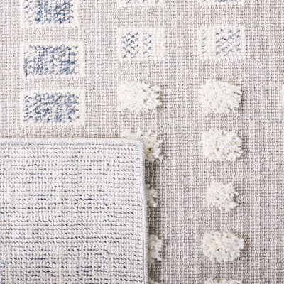 Gray Geometric Flat Woven Wool Area Rug 4' x 6'