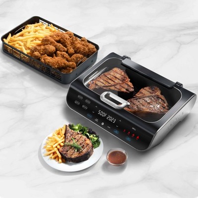 Ninja Sizzle Smokeless Indoor Grill and Griddle with Recipes