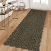 Modern Solid Scalloped Rugs for Living Room, Washable Non Slip Ultra Thin Soft Bedroom Rugs, Indoor Low Pile Large Carpet for Nursery Room - 4 of 4