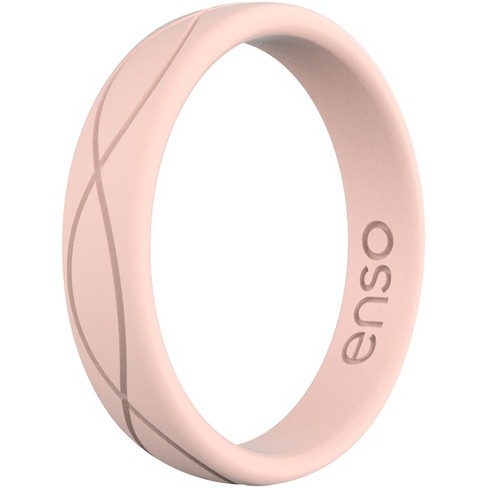 Enso Rings Women s Infinity Series Silicone Ring Pink Sand 7 Target