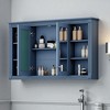 Mshliw 47" Wall Mounted Bathroom Mirror Cabinet with Adjustable Shelf & Open Storage, Modern Medicine Cabinet for Bathroom or Bedroom - 2 of 4