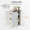 Tall Floor Cabinet with Sliding Barn Door, Farmhouse-Style Storage Cabinet - 2 of 4