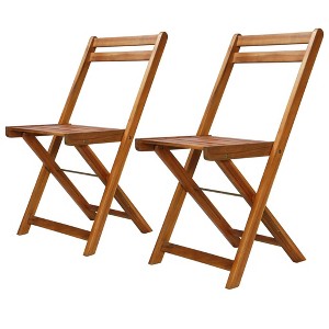 vidaXL Patio Bistro Chairs 2 pcs Solid Acacia Wood - 1 of 1