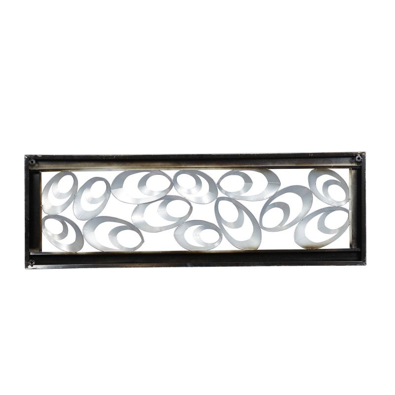 Metal Abstract Scallop Ribbon Wall Decor with Black Frame Gold - Olivia &#38; May, 4 of 7