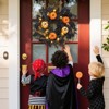 Coucheta 18" Halloween Wreath for Front Door, Halloween Garland with Pumpkins & Maple Leaves, Indoor Outdoor Wall Porch Window Party Holiday Decor - 4 of 4