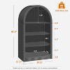 Vatros Small Black Bookcase Arched Bookshelf - 3 of 4