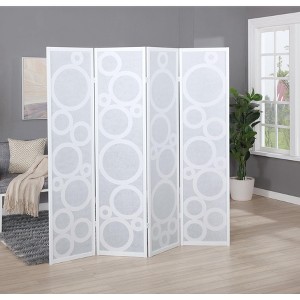 NicBex 4-Panel Room Divider for Home, Divider for Room Separation, Modern Folding Fabric Privacy Screen with Circle Pattern for Home & Office - 1 of 4