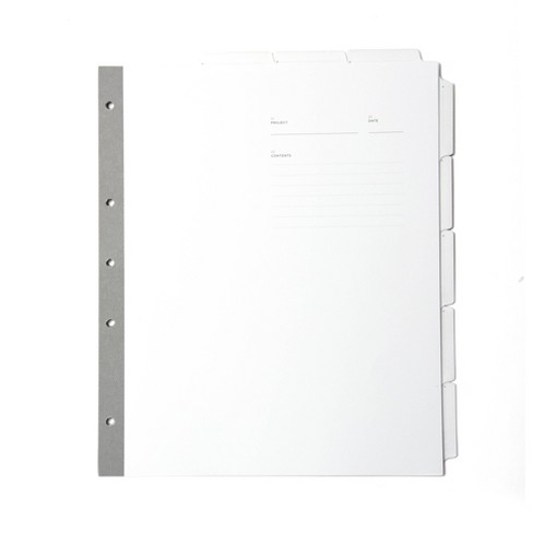 Russell+Hazel Signature 8-Tab Divider: White Paper Binder Dividers, Office Supplies, 11" x 9.125", Filing Accessories - image 1 of 4