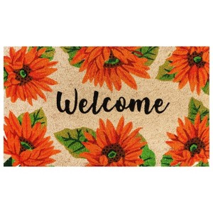 A1HC Natural Coir Doormat, 18" x 30", Heavy-Duty, Non-Slip PVC Backing Entrance Mat - 1 of 4